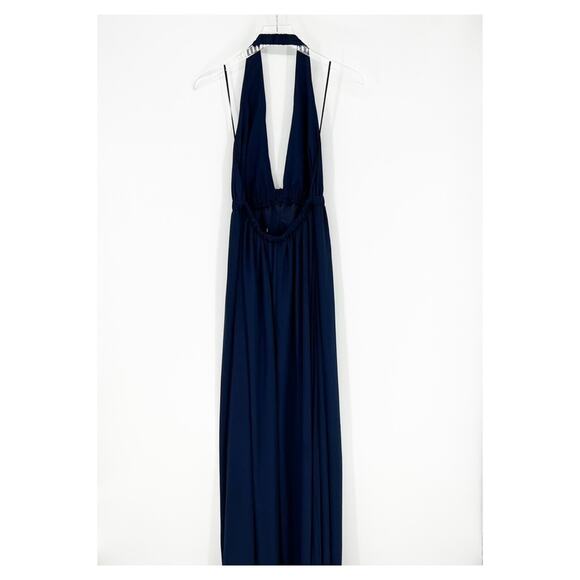 Show Me Your MuMu Luna Halter Maxi Dress M Blue - Picture 3 of 7
